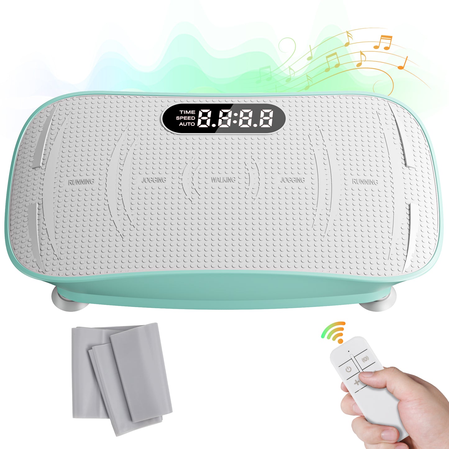 Pirecart Vibration Plate Exercise Machine, Whole Body Workout Vibration Fitness Platform with Loop Bands, Bluetooth