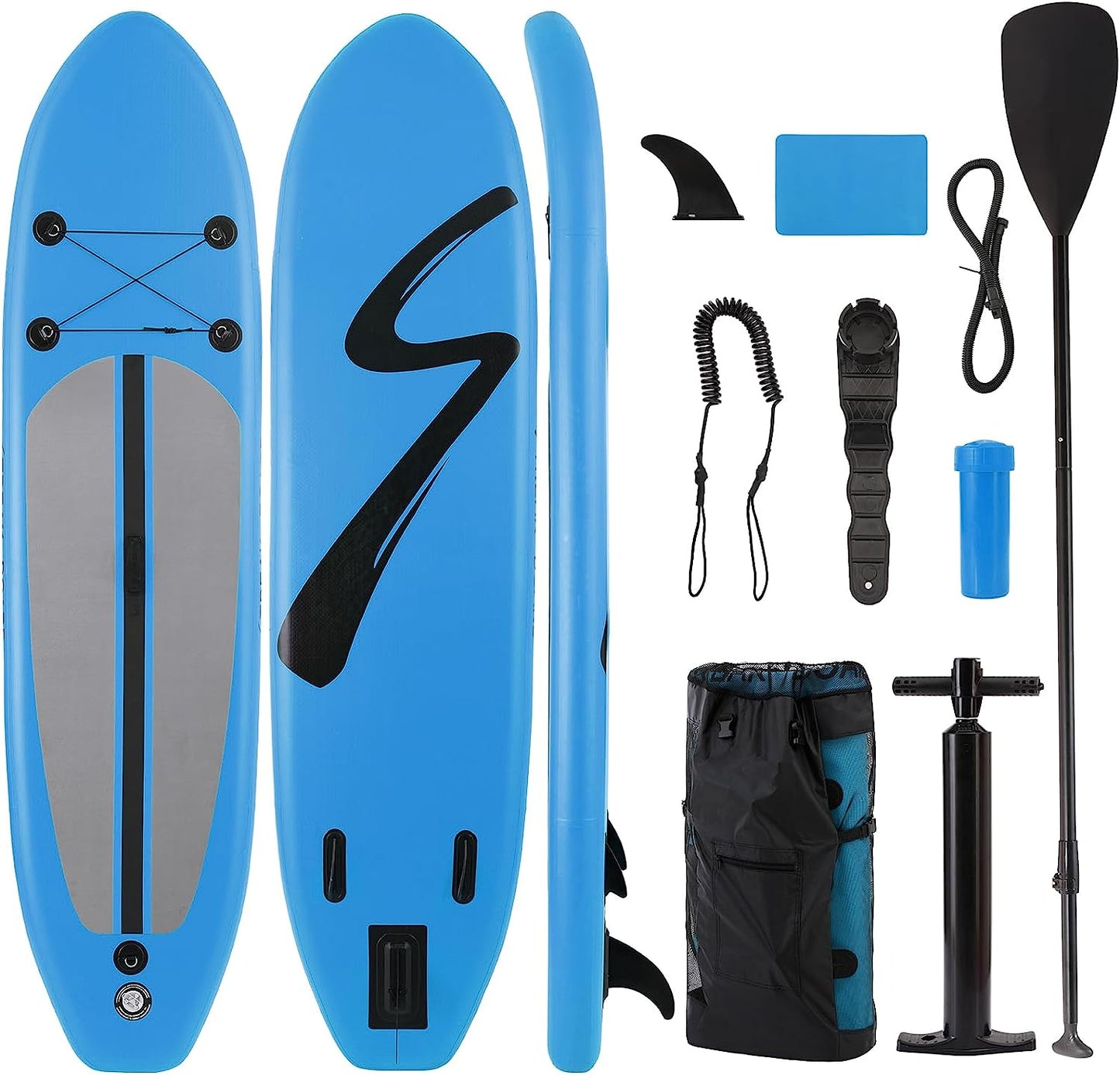 Pirecart 10/11/12 ft Inflatable Stand Up Paddle Surfboard with Carrying Bag Aluminum Paddle