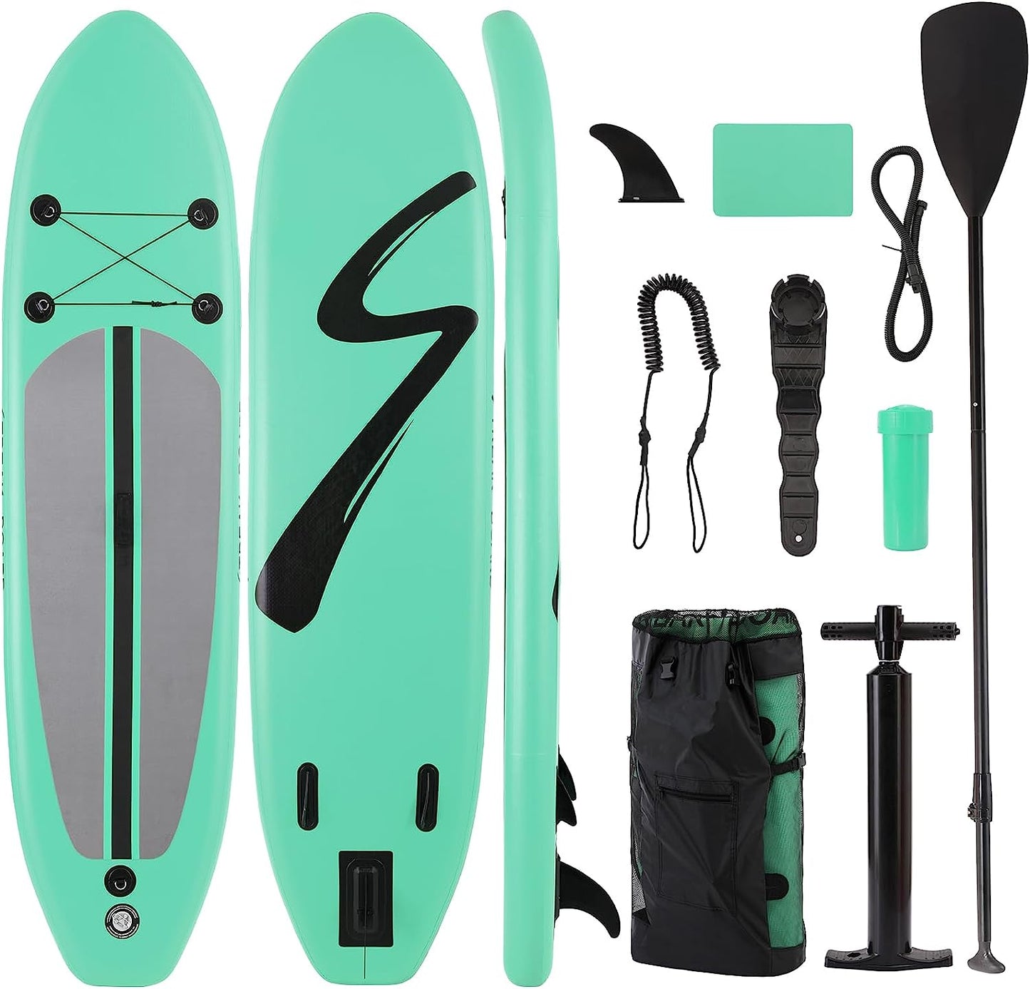 Pirecart 10/11/12 ft Inflatable Stand Up Paddle Surfboard with Carrying Bag Aluminum Paddle