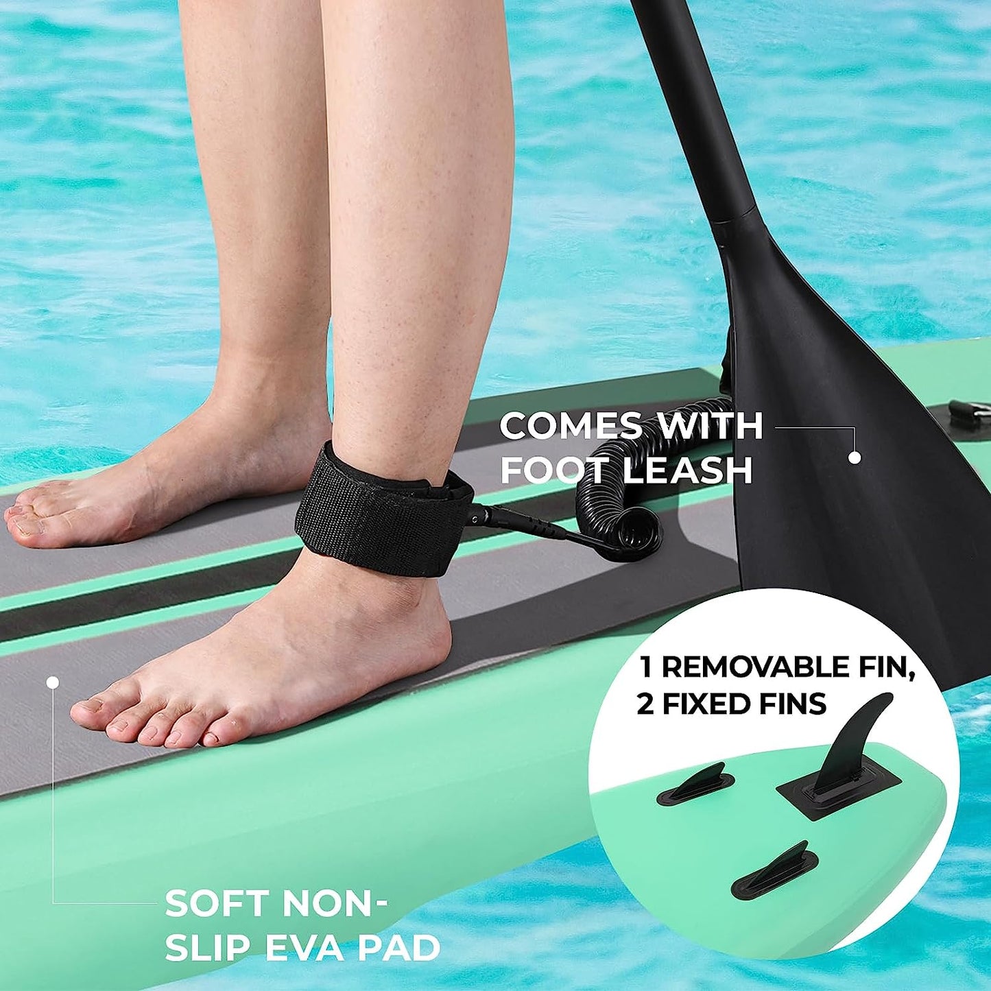 Pirecart 10/11/12 ft Inflatable Stand Up Paddle Surfboard with Carrying Bag Aluminum Paddle