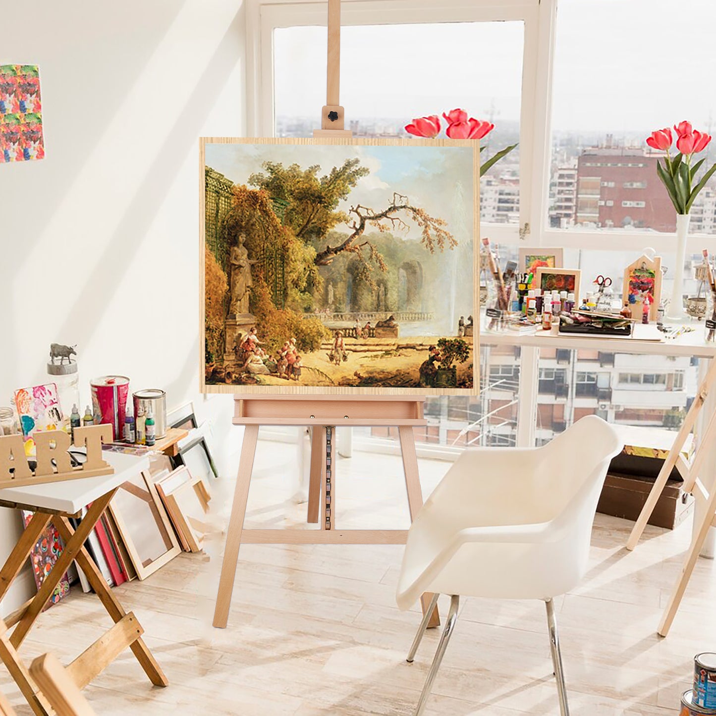 Pirecart Adjustable Artist Easel Stand for Adults, Artists Hold up to 48"