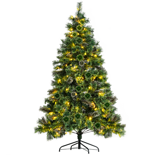 pirecart 6/8/9ft Artificial Holiday Christmas Tree Standing Xmas Tree W/Pre-lighted Decor