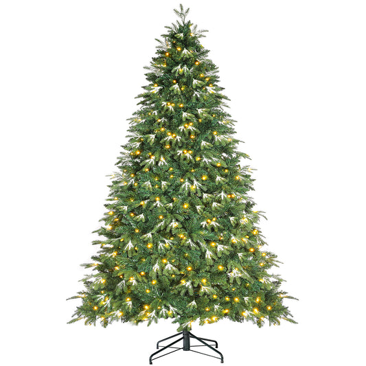 pirecart 6/8/9ft Artificial Holiday Christmas Tree Standing Xmas Tree with Warm lights & Metal Stand