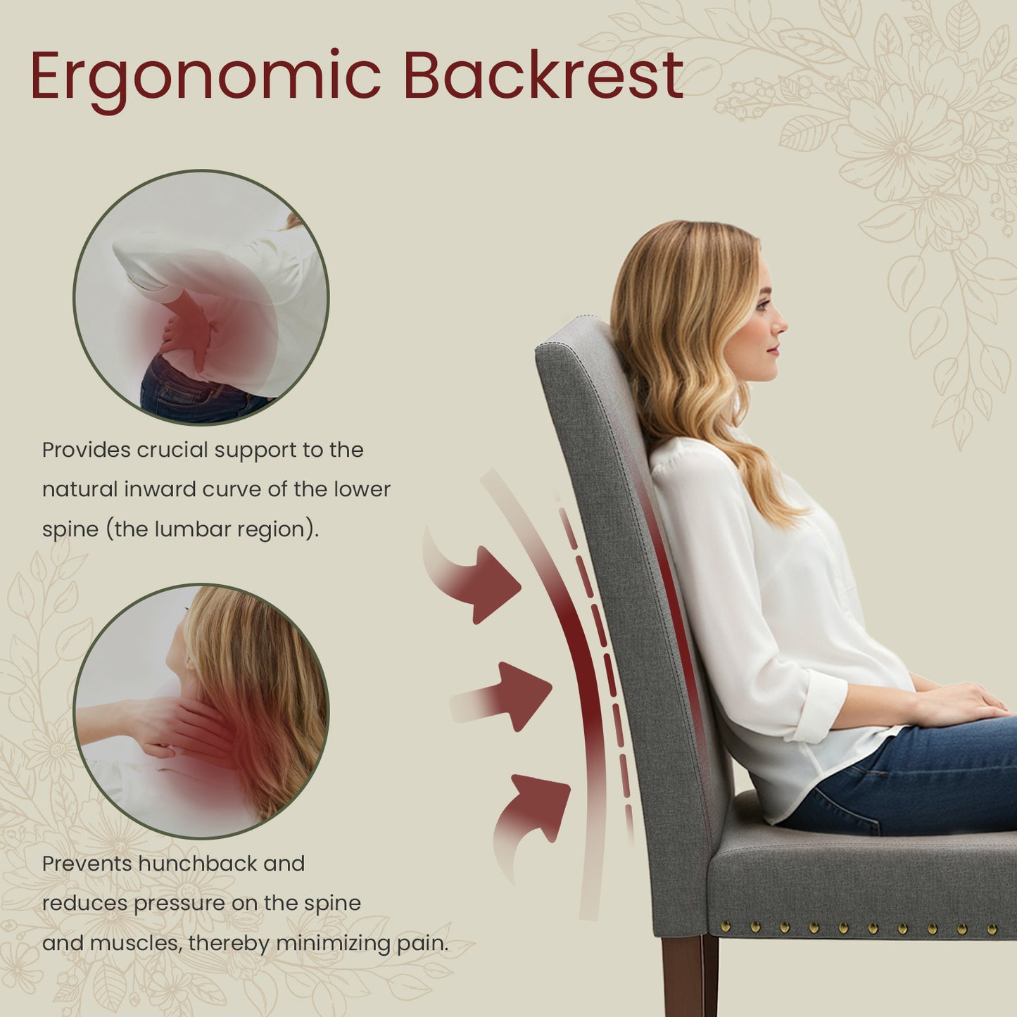 Pirecart 4 PCS Upholstered Dining Chairs Set, Tufted Parsons Design Kitchen Chairs with Nail Head Trim, Solid Wood Legs and Padded Seat, for Kitchen, Dining Room, Living Room