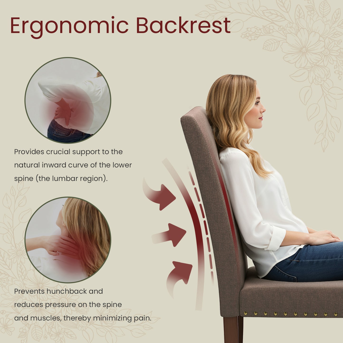 Pirecart 4 PCS Upholstered Dining Chairs Set, Tufted Parsons Design Kitchen Chairs with Nail Head Trim, Solid Wood Legs and Padded Seat, for Kitchen, Dining Room, Living Room