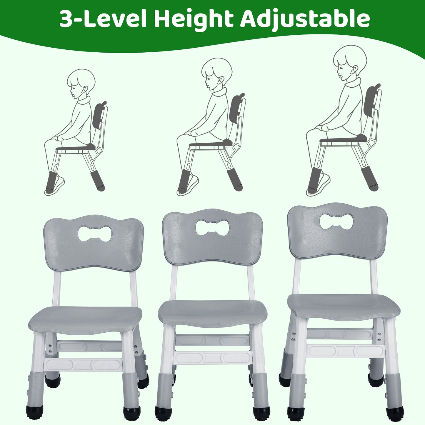 pirecart Adjustable Kids Chair Stackable Toddler Chairs