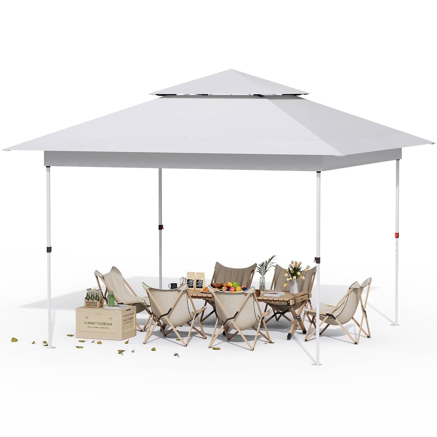 pirecart 12' x 12'/13' x 13' Pop up Canopy Tent One Person Folding Commercial Shelter for Party, Camping