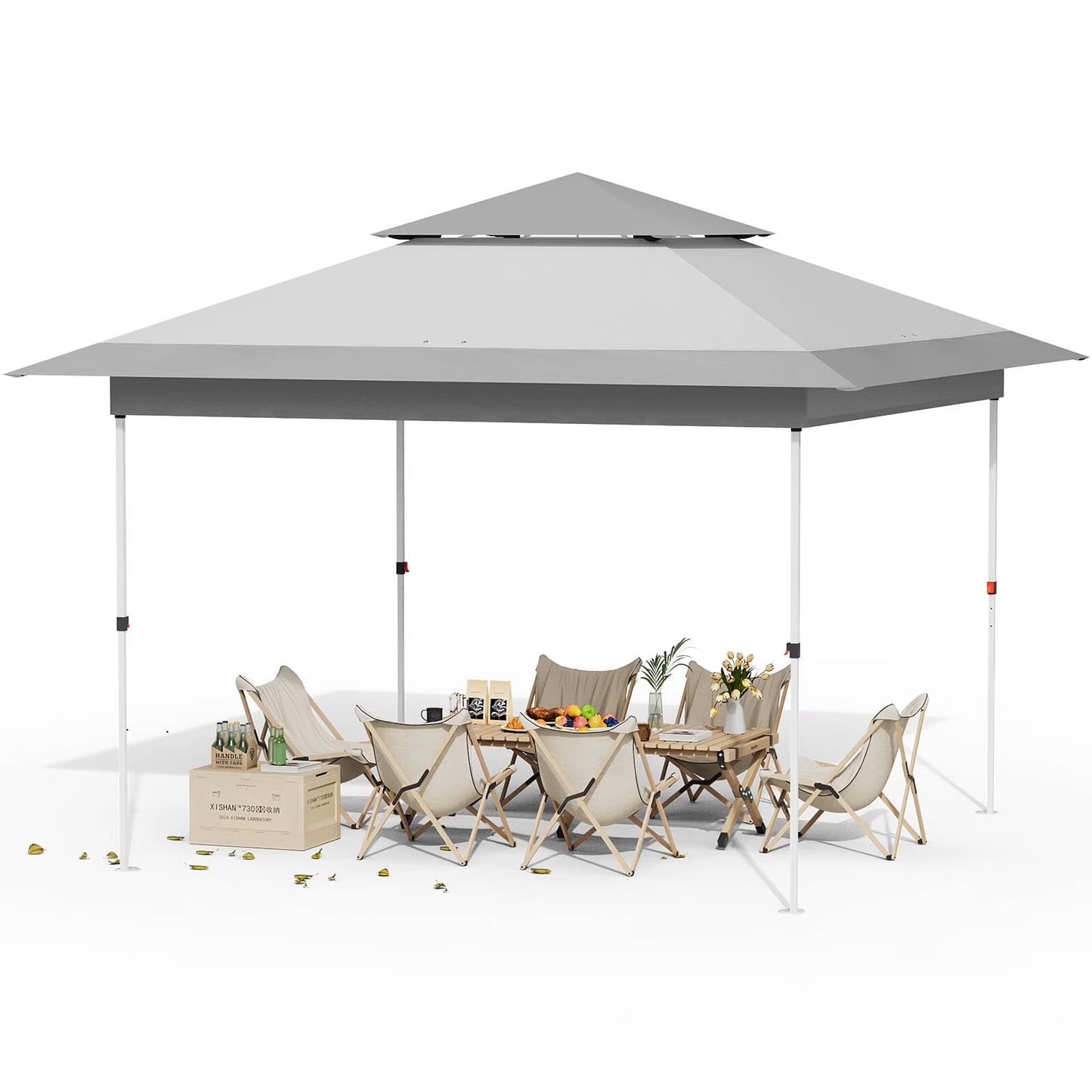 pirecart 12' x 12'/13' x 13' Pop up Canopy Tent One Person Folding Commercial Shelter for Party, Camping