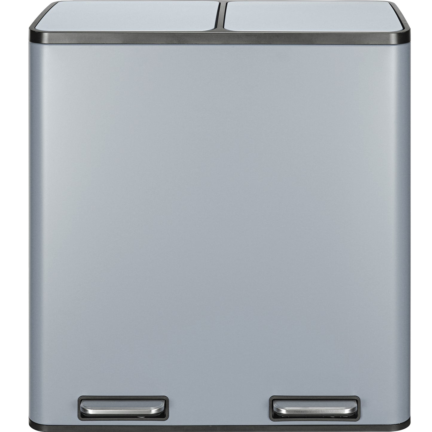 pirecart 16 Gallon Stainless Steel Trash Can, Dual Compartment Kitchen Garbage Can