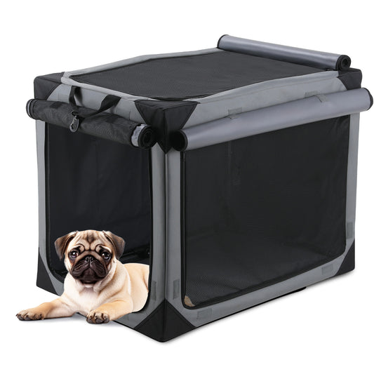 pirecart 36"/42" Collapsible Dog Crate Portable Folding Dog Kennel Lightweight Foldable Travel Dog Crate