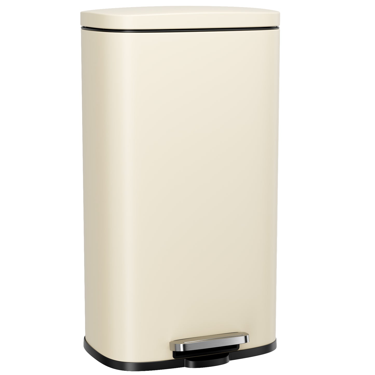 pirecart 8 Gallon Step Trash Can Stainless Steel Garbage Bin with Inner Bucket