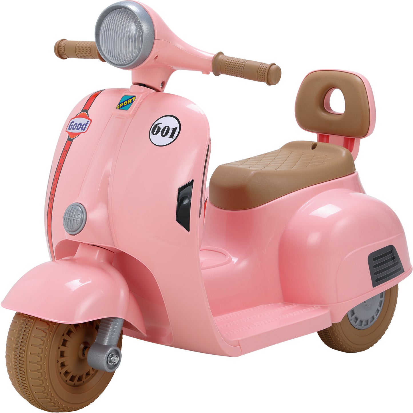 Kids Mini Motorcycle, 6V Electric Ride on Toy with Music, Realistic Horn, Light, 2 Electric Toddler Motorcycle for Kids Age 3+