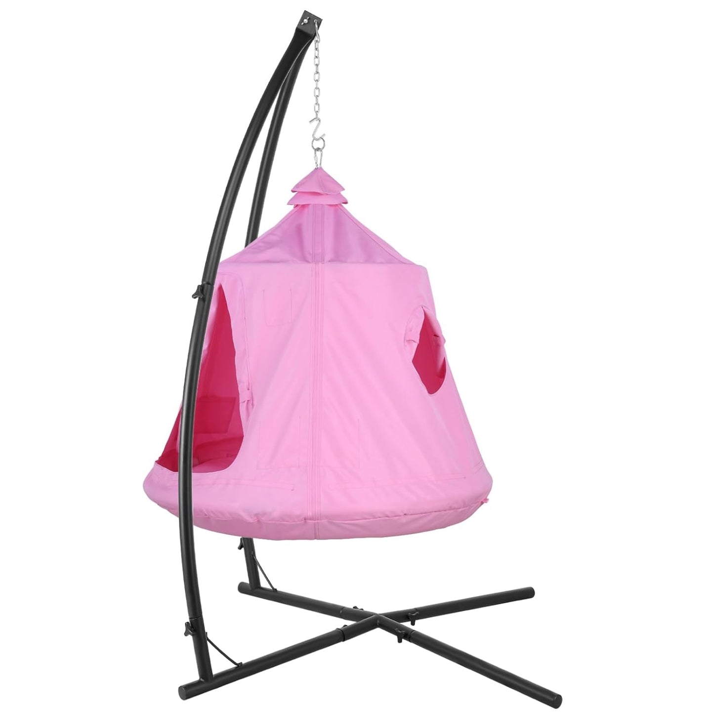 pirecart Hammock Chair Stand with Swing Chair Hanging Tree Tent Canopy with Steel Frame