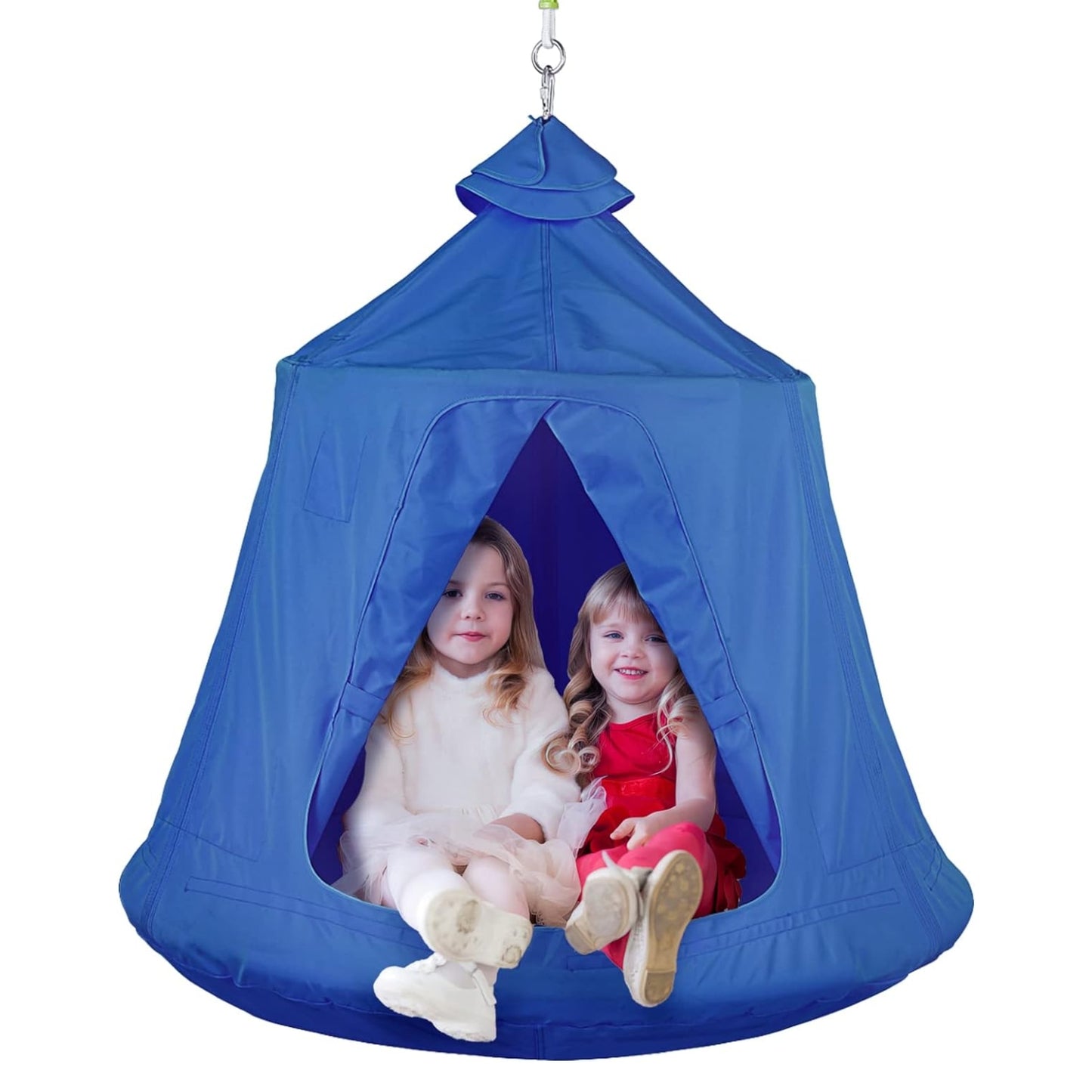 pirecart Kids Hanging Tree Tent, Portable Indoor Outdoor Hanging Tent w/ Lights String