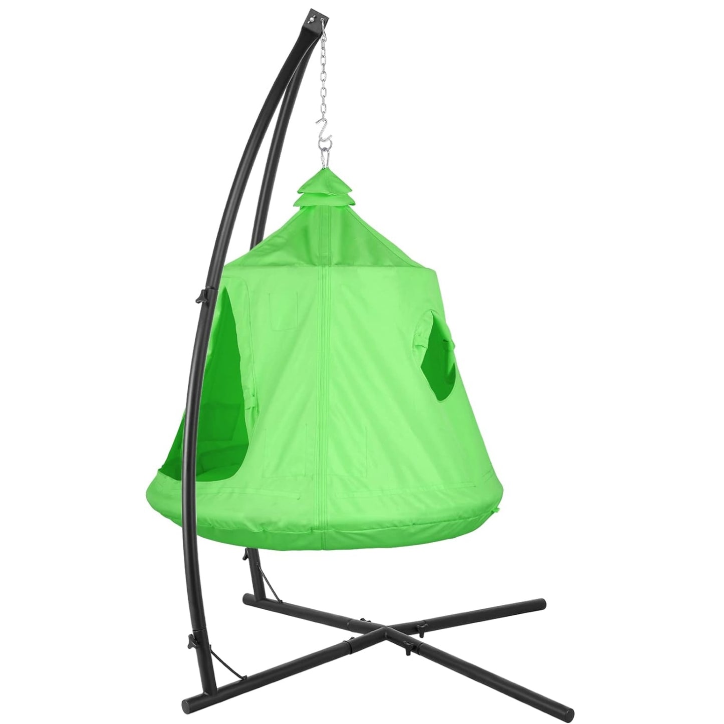 pirecart Hammock Chair Stand with Swing Chair Hanging Tree Tent Canopy with Steel Frame