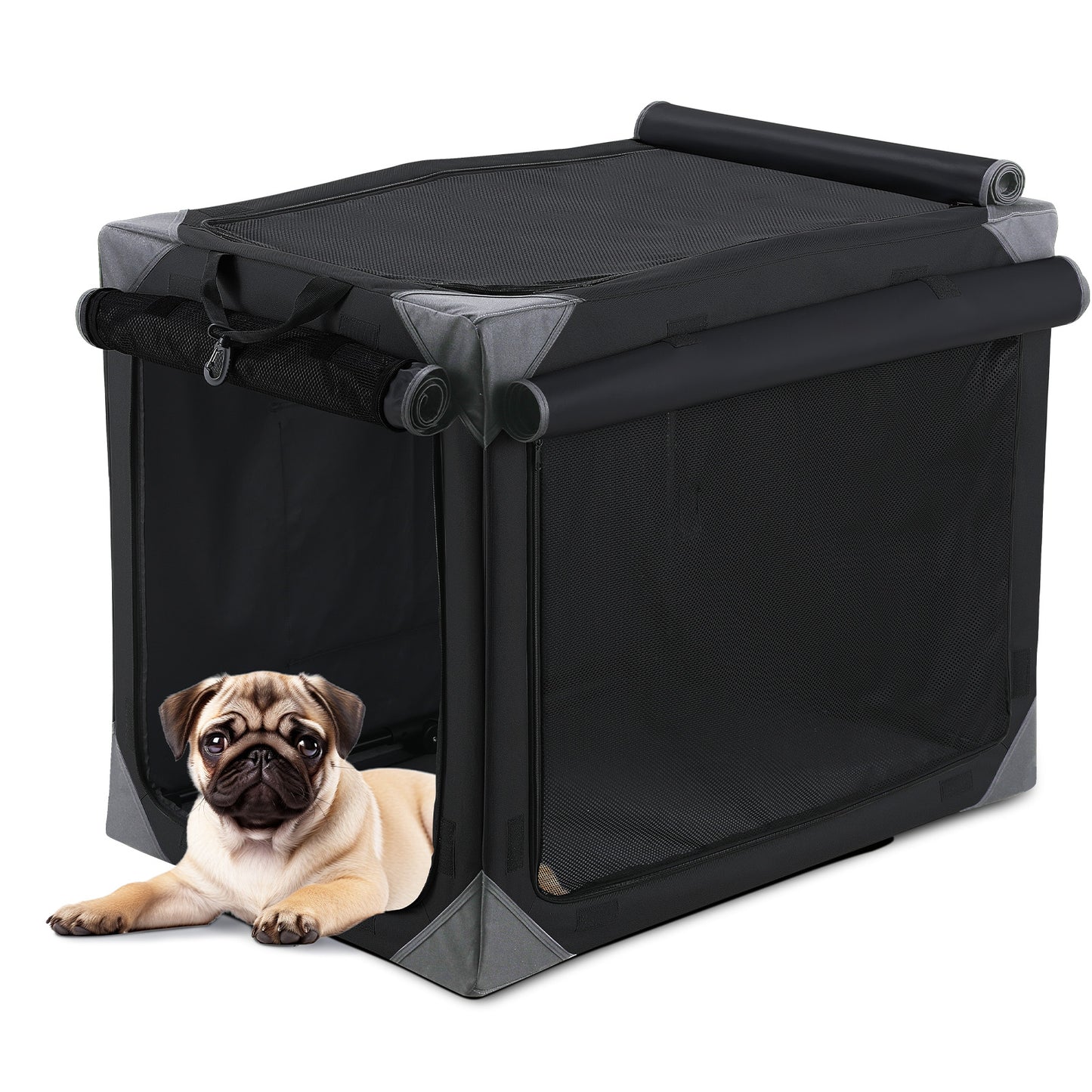 pirecart 36"/42" Collapsible Dog Crate Portable Folding Dog Kennel Lightweight Foldable Travel Dog Crate