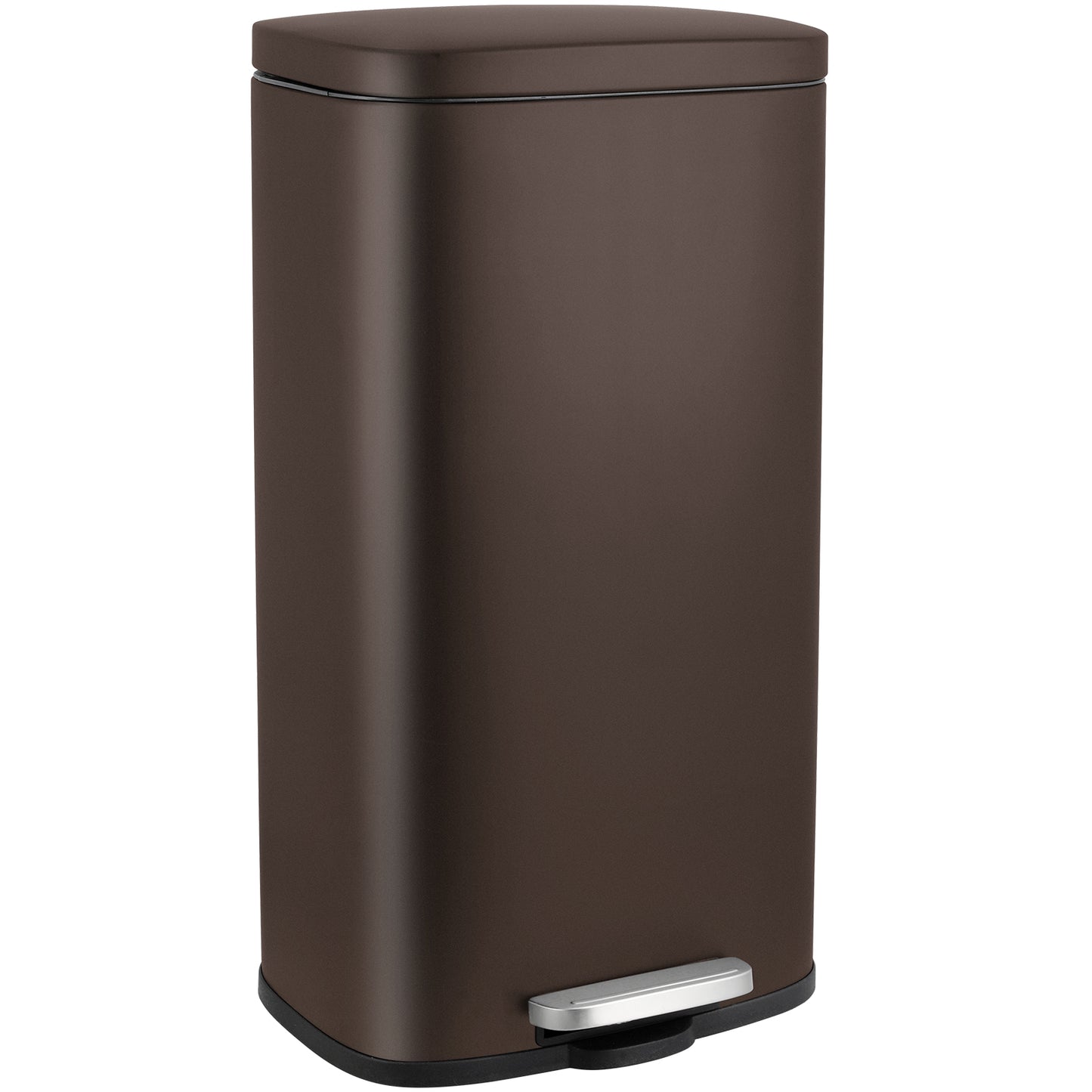 pirecart 8 Gallon Step Trash Can Stainless Steel Garbage Bin with Inner Bucket