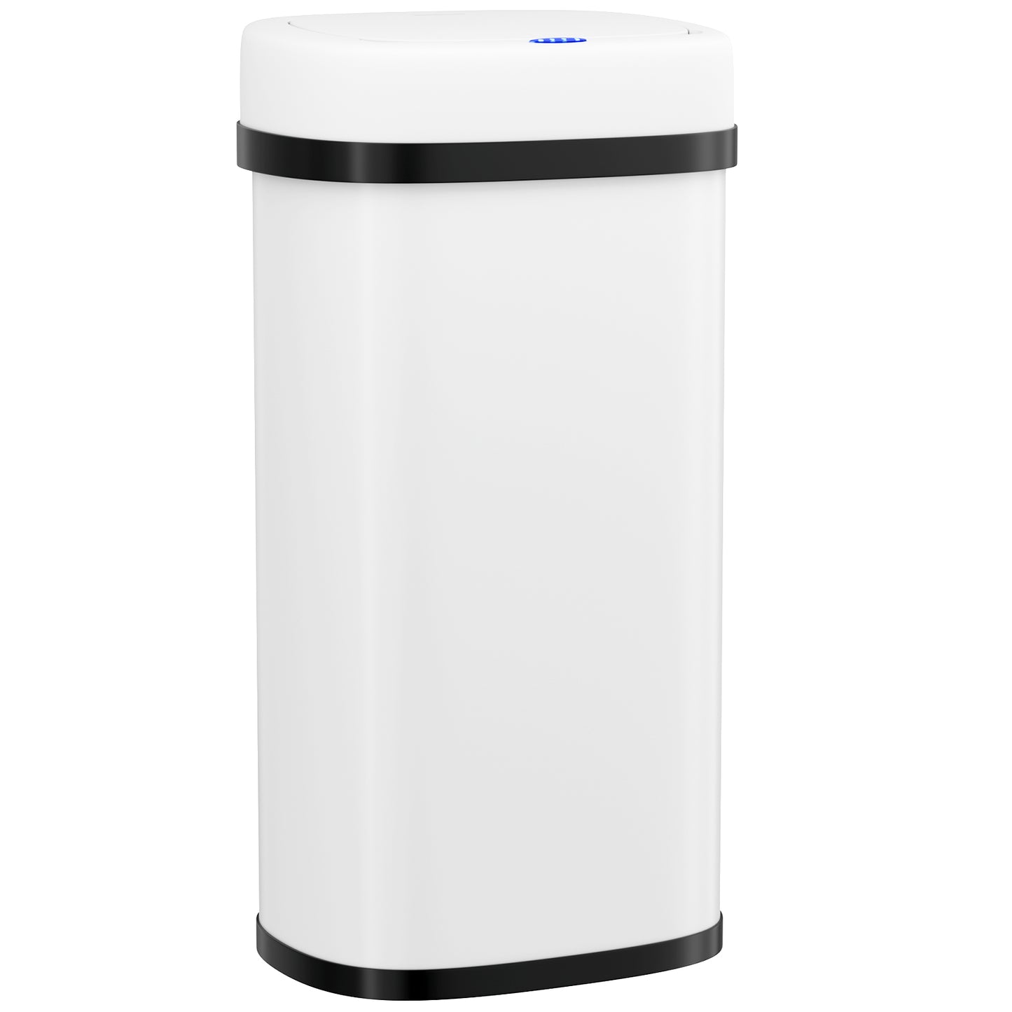 Pirecart Motion Sensor Trash Can, Stainless Steel Automatic Garbage Can with Soft-Close Lid, for Kitchen/Living Room/Office, Silver, Black, White