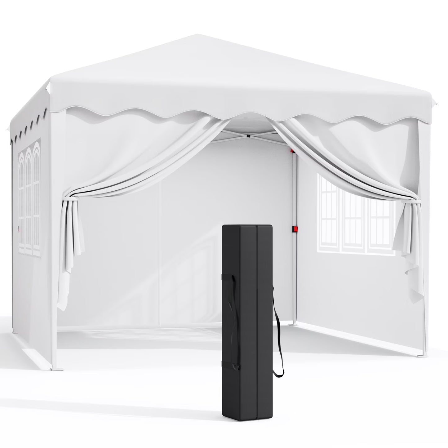 pirecart 10'x10' Pop Up Canopy, Large Commercial Tent with 4 Removable Sidewalls