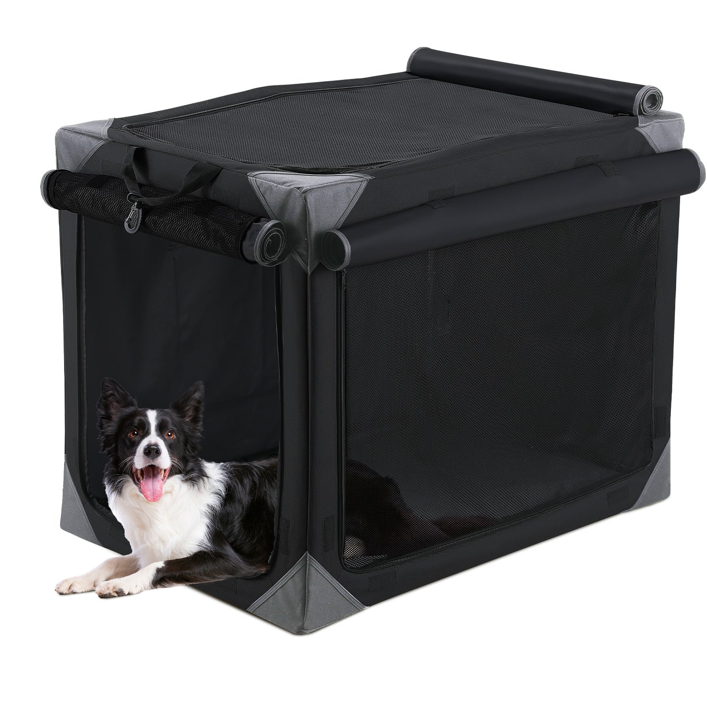 pirecart 36"/42" Collapsible Dog Crate Portable Folding Dog Kennel Lightweight Foldable Travel Dog Crate