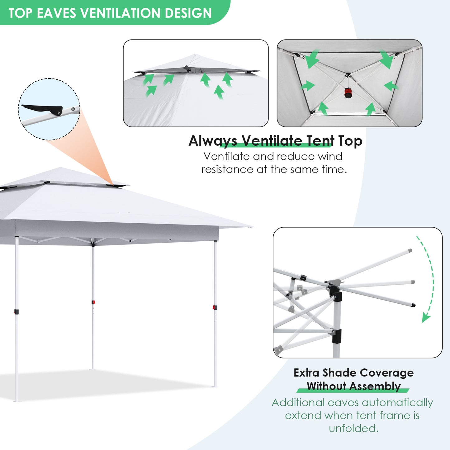 pirecart 12' x 12' Pop up Canopy Tent One Person Folding Commercial Shelter for Party, Camping