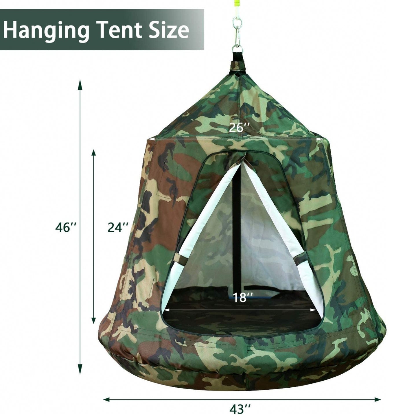 pirecart Hammock Chair Stand with Swing Chair Hanging Tree Tent Canopy with Steel Frame