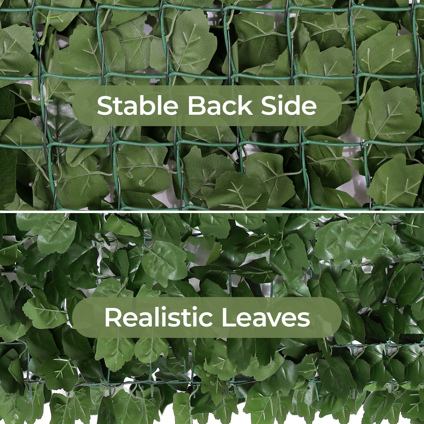 Pirecart 39.8 * 94.9in 2PCS Artificial Ivy Privacy Fence Screen, Faux Panels Hedges Wall and Fake Ivy Vine Leaves Hedge Decoration for Indoor & Outdoor Patio Balcony Apartment Backyard Deck