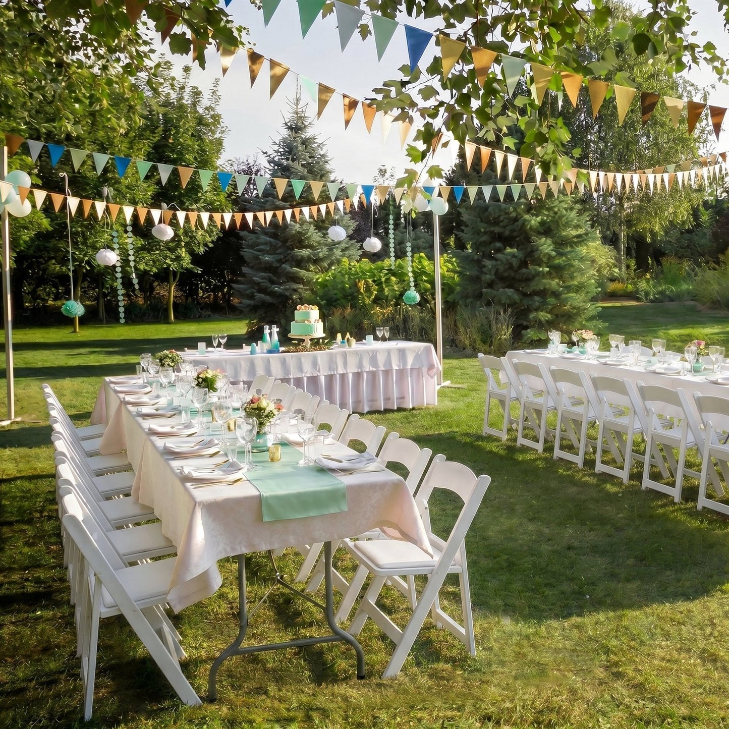 Pirecart 4 PCS Resin Folding Chairs, Lightweight Padded Patio Chairs for Events, Parties, Weddings, All Weather, 1000 lbs Capacity
