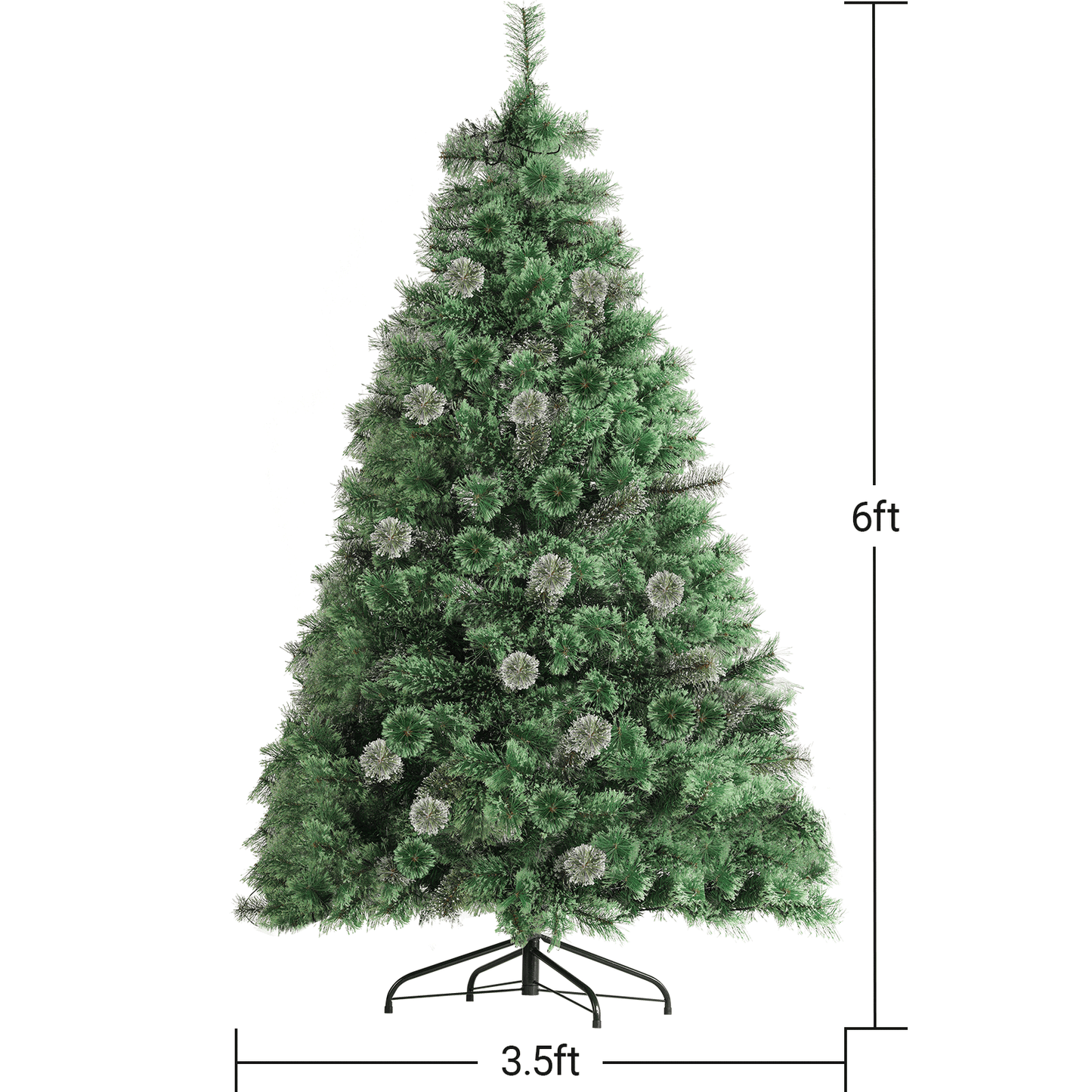 pirecart 6/8/9ft Artificial Holiday Christmas Tree Standing Xmas Tree W/Pre-lighted Decor