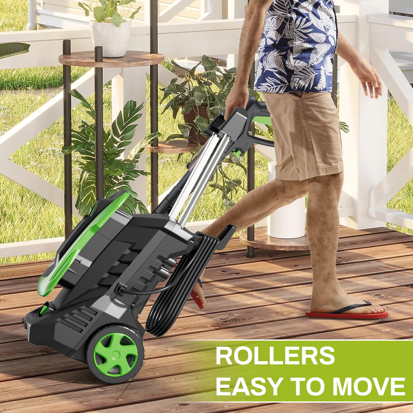 Pirecart Electric Pressure Washer 2700 PSI 1.7 GPM Power Washer with 4 Quick Connect Nozzles, Foam Cannon