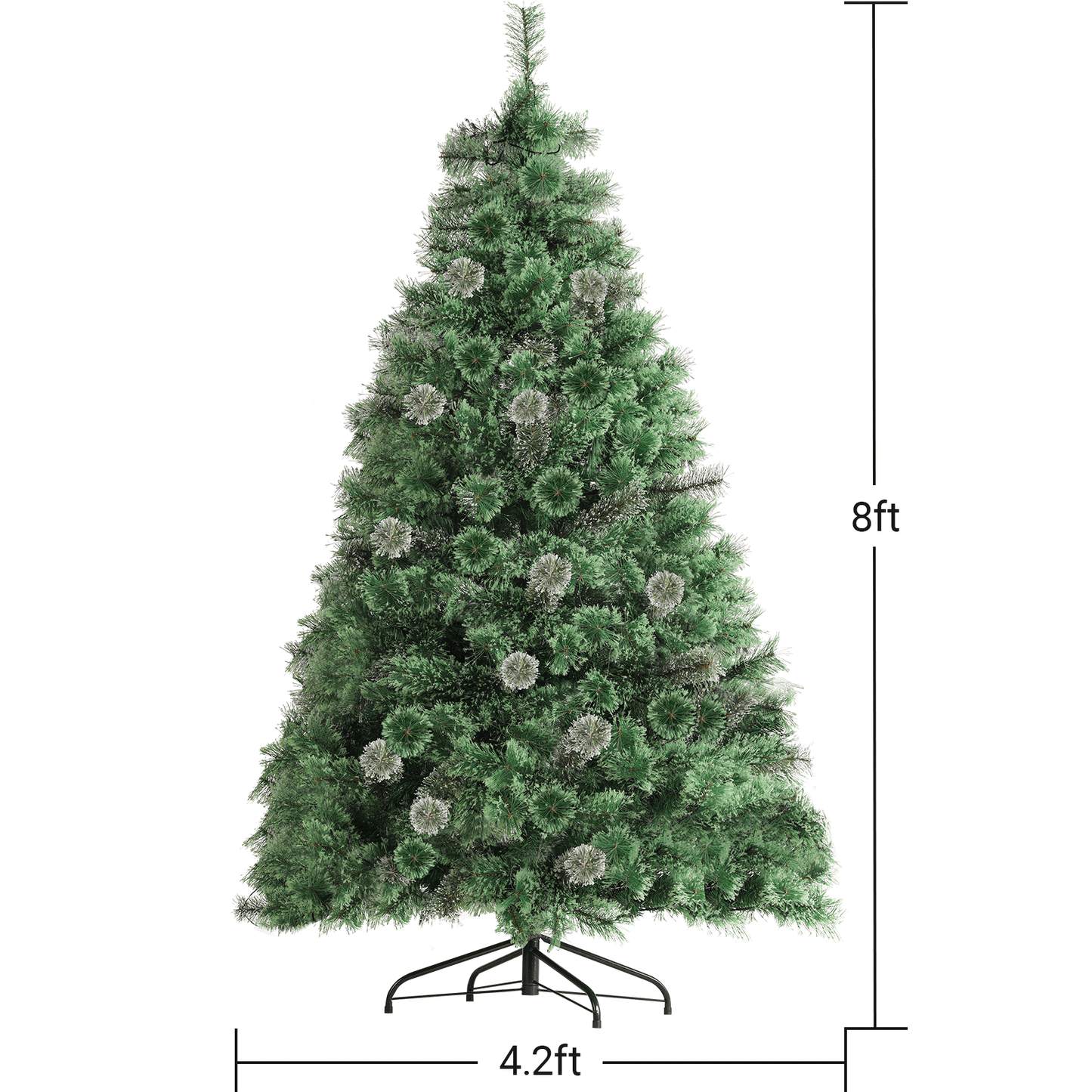 pirecart 6/8/9ft Artificial Holiday Christmas Tree Standing Xmas Tree W/Pre-lighted Decor