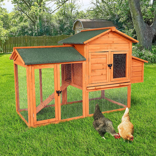 pirecart Outdoor Chicken Coop Extra Large Hen House with Removable Tray