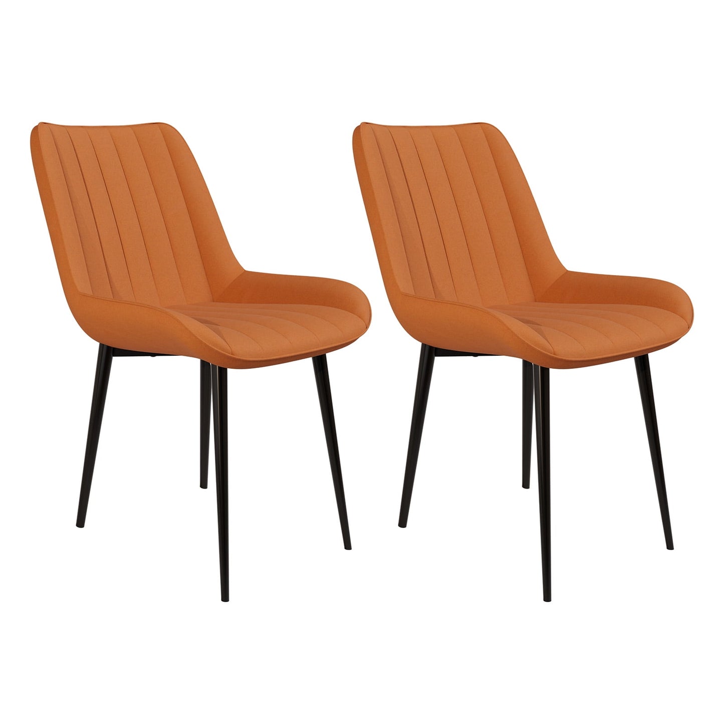 Pirecart High Back Dining Room Chairs, Set of 2/4 PU Leather Dining Chairs with Thick Cushions, Wide Padded Seat, Metal Legs for Kitchen, Living Room