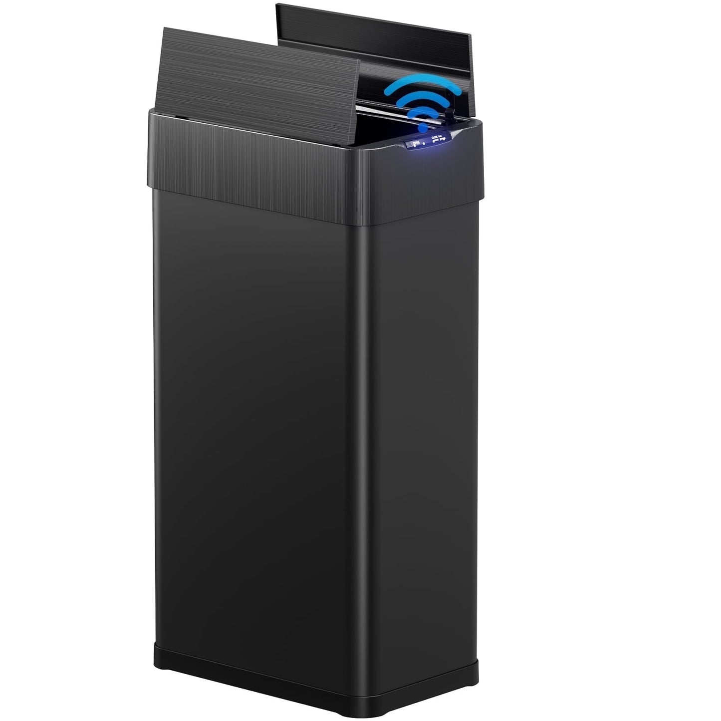 Pirecart 18.5/21.1 Gallon Automatic Trash Can, Stainless Steel Motion Sensor garbage bin, Smart Trash Can W/ Butterfly Lid, Bag Retainer Ring and Display Light for Living Room,Kitchen,Office