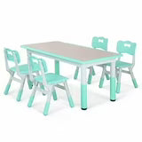 pirecart Height Adjustable Toddler Table and Chair Set for Reading, Drawing, Eating
