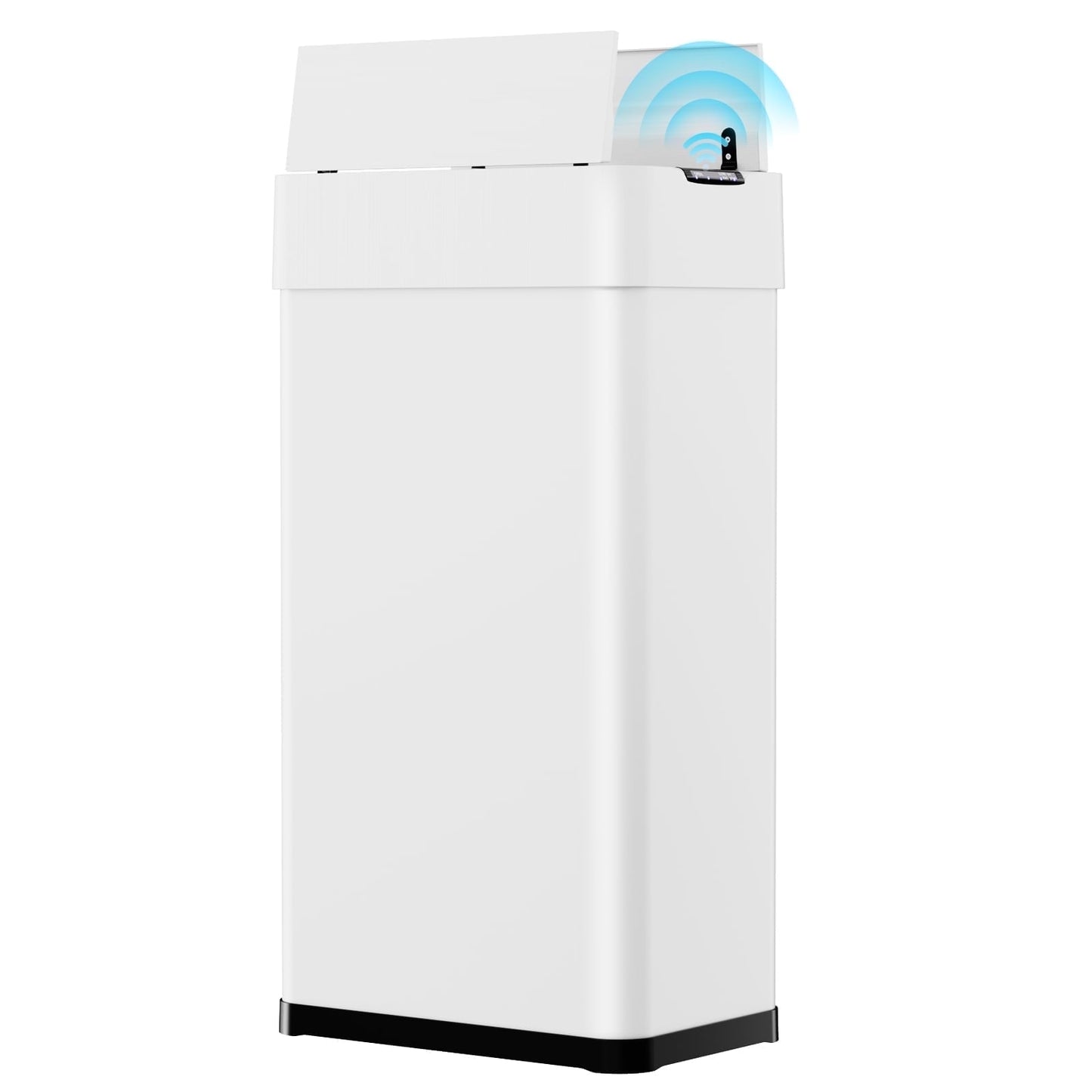 Pirecart 18.5/21.1 Gallon Automatic Trash Can, Stainless Steel Motion Sensor garbage bin, Smart Trash Can W/ Butterfly Lid, Bag Retainer Ring and Display Light for Living Room,Kitchen,Office