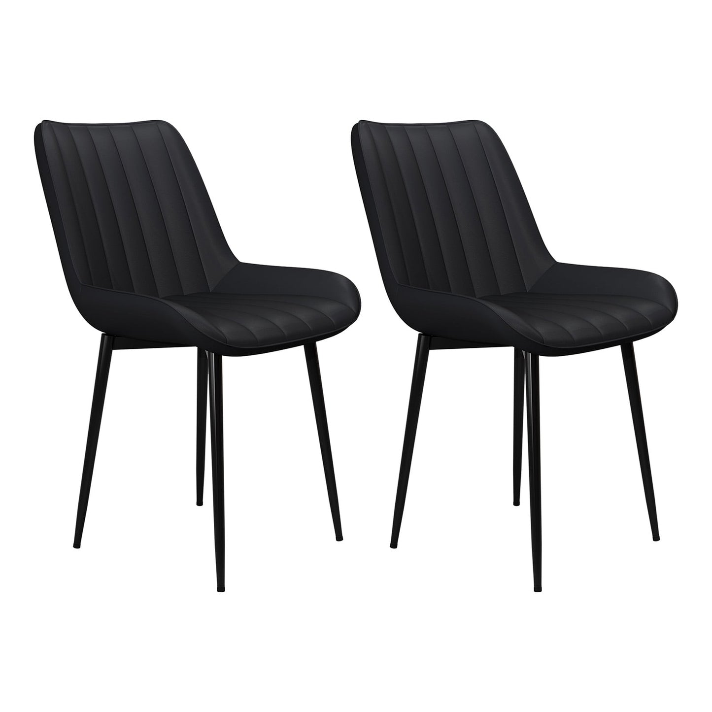 Pirecart High Back Dining Room Chairs, Set of 2/4 PU Leather Dining Chairs with Thick Cushions, Wide Padded Seat, Metal Legs for Kitchen, Living Room