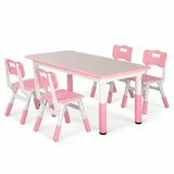 pirecart Height Adjustable Toddler Table and Chair Set for Reading, Drawing, Eating