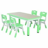 pirecart Height Adjustable Toddler Table and Chair Set for Reading, Drawing, Eating