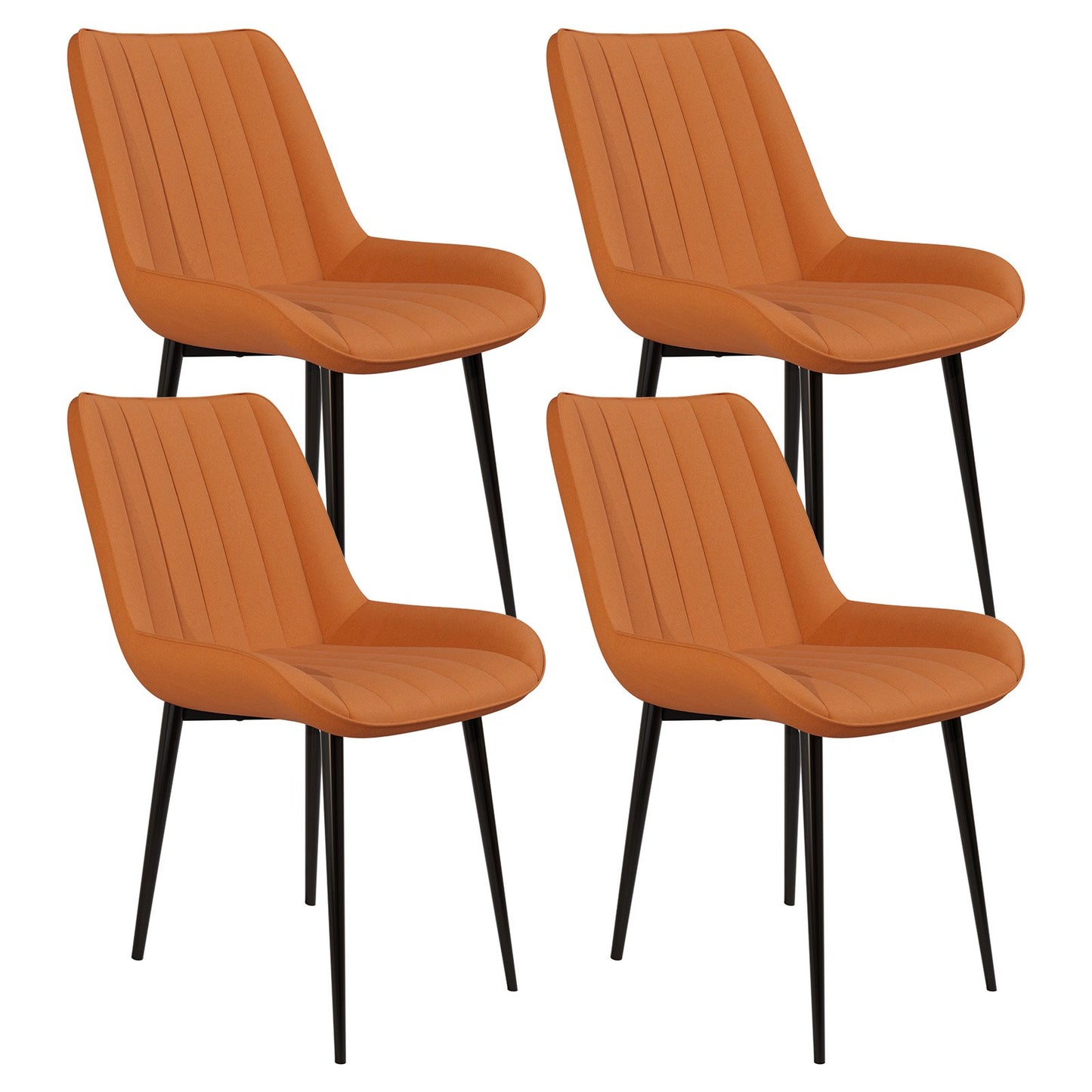 Pirecart High Back Dining Room Chairs, Set of 2/4 PU Leather Dining Chairs with Thick Cushions, Wide Padded Seat, Metal Legs for Kitchen, Living Room