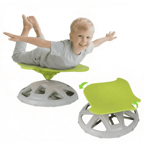 Pirecart Manta-Shaped Spinning Chair for Autistic Kids, Sensory Swivel Chair for Training Body Coordination, Sit and Spin Toys W/ Upgraded Base for ADHD Child
