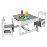 pirecart Kids Table and Chair Set, Wooden Toddler Activity Table with Storage Boxes