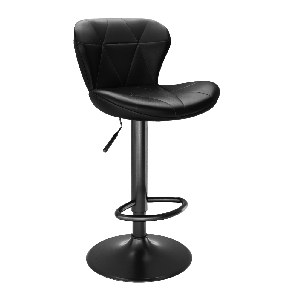 Pirecart Set of 2 Bar Stools, Bar Stools for Dining, Entertainment Center, PU Leather, Hight Adjustable Bar Chairs, Swivel Bar Stools with Back and Footrest